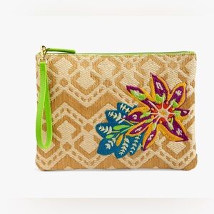 NWOT Vera Bradley Straw Beach Floral Wristlet - Ready for Spring/Summer